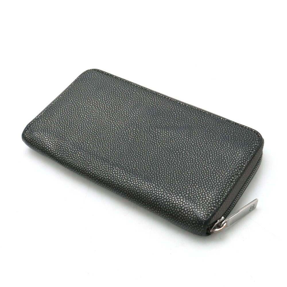 CHANEL Authentic Gray Caviar Leather Logo Wallet - Picture 3 of 9